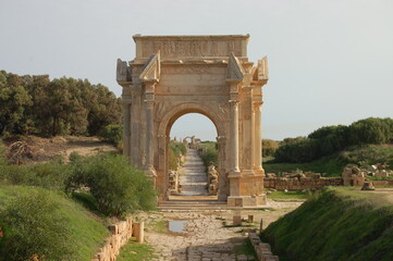 Ancient ruins of Leptis Magna in Libya