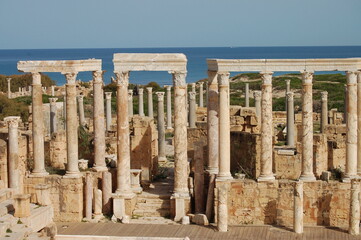 Ancient ruins of Leptis Magna in Libya