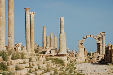 Ancient ruins of Leptis Magna in Libya