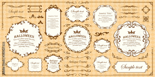 ハロウィンのフレーム素材 10月 アンティークな装飾 ビンテージな模様 植物のツタ Wall Mural Design Box ハロウィンのフレーム素材 10月 アンティークな装飾 ビンテージな模様 植物のツタ Wall Mural Design Box