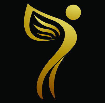 vector image of an angel wings