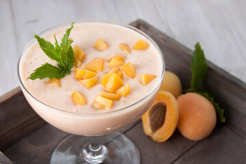 Apricot Smoothie with mint