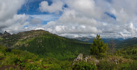 Russia. Southern Siberia, Krasnoyarsk region. Natural mountain Park Ergaki.