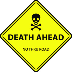 Obraz premium Yellow sign saying 