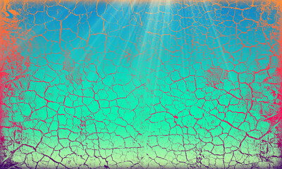 Hintergrund Meer maritim Oberfläche gerissen Risse metallic blau türkis orange Vintage website alt Patina Template Reflektion Design Logo rustikal antik edel 