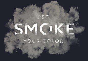 Smoke Text Effect Mockup