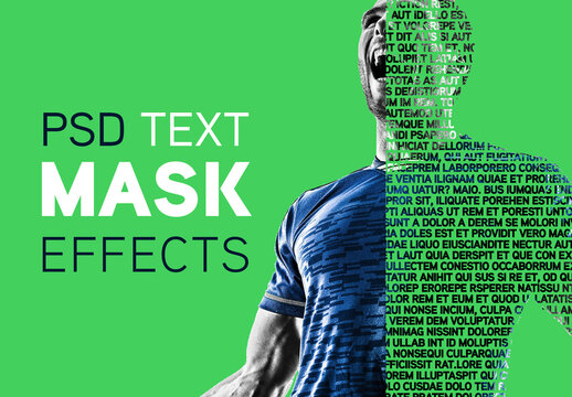 Image Text Mask Photo Effect Mockup