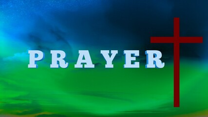 prayer text with dark colors background
