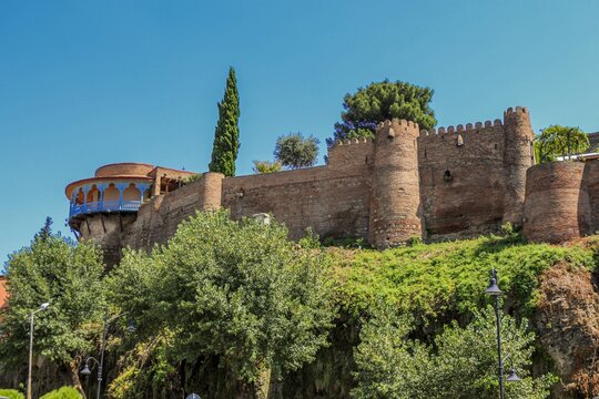 Landscape shot of Queen Castle Darejan palace in Tbilisi