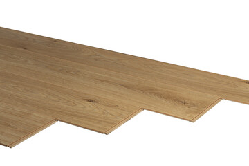 Laminate or parquet boards isolated. Wood floor with texture and wood pattern on a white background.