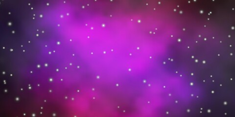 Dark Blue, Red vector background with colorful stars. Modern geometric abstract illustration with stars. Theme for cell phones.