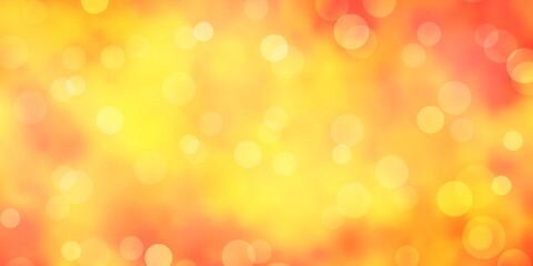 Obraz premium Light Orange vector backdrop with dots. Abstract colorful disks on simple gradient background. New template for a brand book.