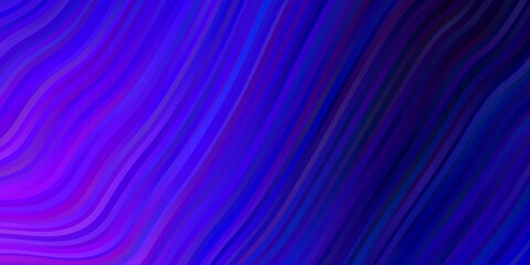 Fototapeta premium Dark Pink, Blue vector template with lines. Bright sample with colorful bent lines, shapes. Template for your UI design.