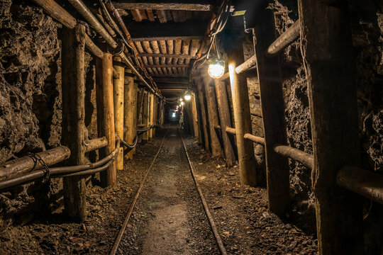 tunnel in a historic coal mine