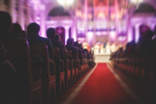 A View Of Philharmonia Philharmonic Concert Hall Isle With Pipe Organ And Orchestra Playing Classical Music In The Backround