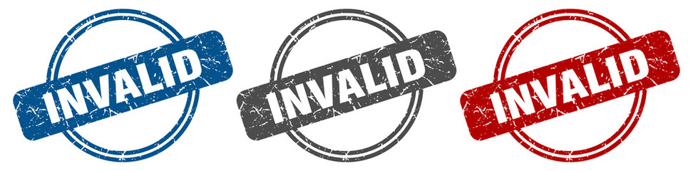 invalid stamp. invalid sign. invalid label set - obrazy, fototapety, plakaty