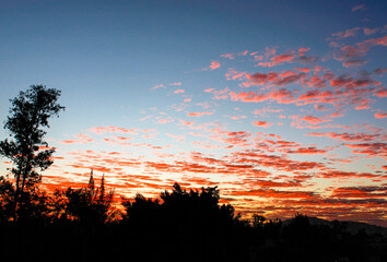 sunset in the mountains