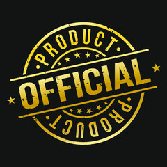 Product Official Gold Insignia Vector Design Badge.