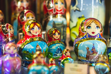 Wooden Nesting Dolls or Russian Matryoshka Dolls for sale in St Petersburg, Russia, Matryoshka...