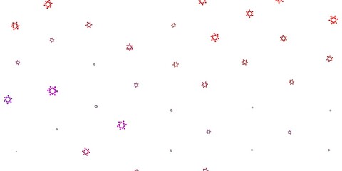 Light pink, red vector texture with disease symbols.