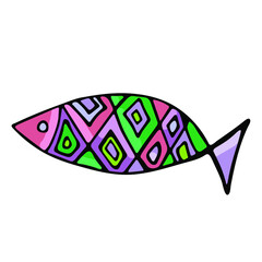 Beautiful colorful fish. Vector image illustrator.