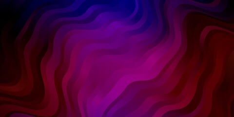 Obraz premium Dark Blue, Red vector pattern with wry lines. Colorful illustration in circular style with lines. Smart design for your promotions.