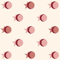 seamless pattern with star moon sun background illustration 