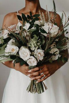 A Bride Holding Her Bouquet