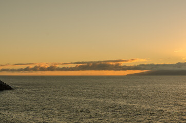 Stormy sky at sunrise in the Canary Islands. Spain