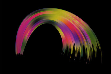 Fototapeta na wymiar Colorful flow brush stroke. Wave sea isolated line
