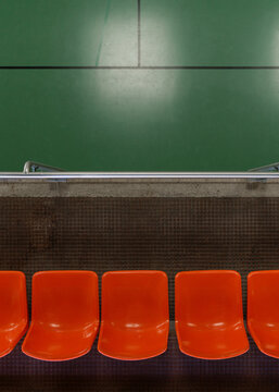 Red seats in sport facility