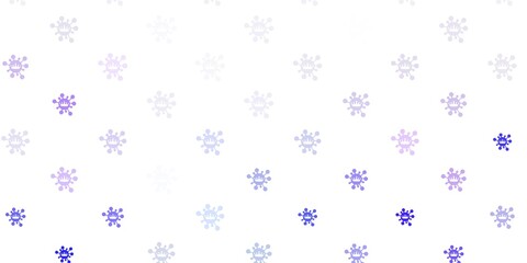 Light purple vector texture with disease symbols.