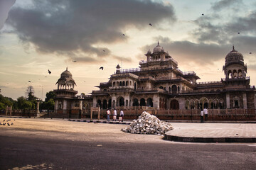 Jaipur, India - October 20, 2012: Wide angle view of palace lookalike Indian architecture of Albert...