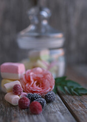 raspberry and blueberry tart