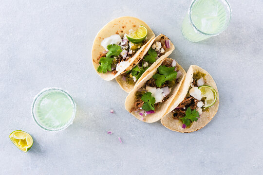 Marinated Pork Tacos with Lime Margaritas