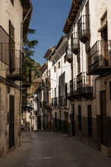 Backstreet in small town of Spain in summer