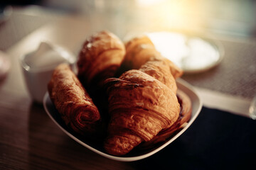 delicious croissant in a bowl