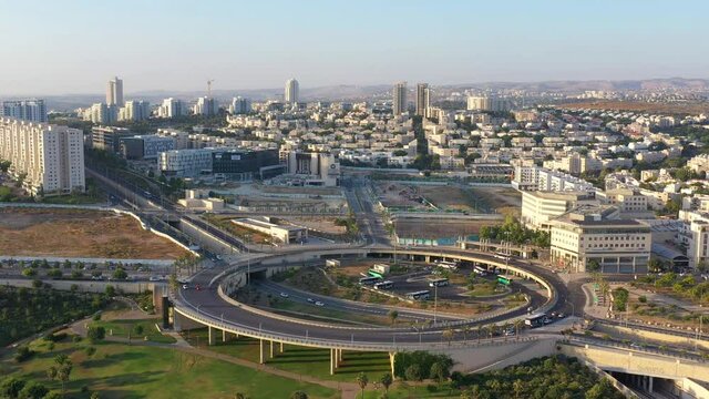 Modiin City Skyline Aerial view at sunset, Israel
Sunset,july 2020 Drone view Panorama,
