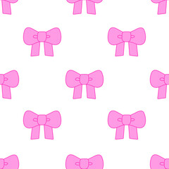 pink ribbons vector seamless pattern