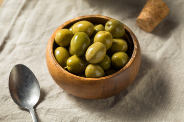 Raw Green Organic Olives