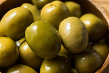 Raw Green Organic Olives