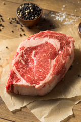 Raw Grass Fed Ribeye Steak
