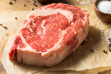 Raw Grass Fed Ribeye Steak