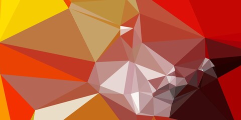 Obraz premium Light orange vector gradient polygon layout.