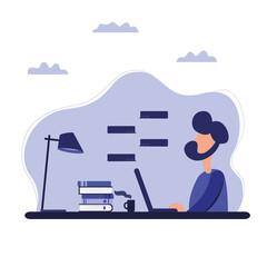 a man sits at a table with a laptop and works