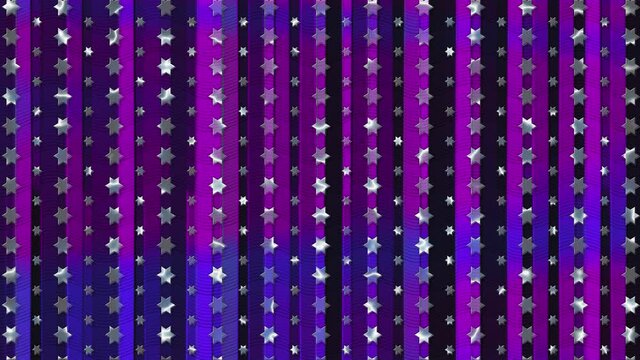 Stars Spinning Shapes Colorful Motion Background. Computer generated gradient solids. Perfect to use with music, backgrounds, transition and titles.