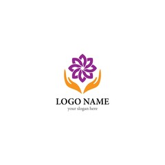 Flower logo vector icon