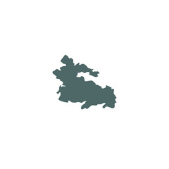 Obraz premium Hurst Island Map logo / icon