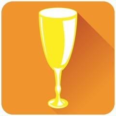Glass wine glass icon. Vector image. Simple vector illustration for graphic and web design.