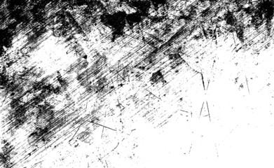 Scratched Grunge Urban Background Texture Vector. Dust Overlay Distress Grainy Grungy Effect. Distressed Backdrop Vector Illustration. Isolated Black on White Background. EPS 10.